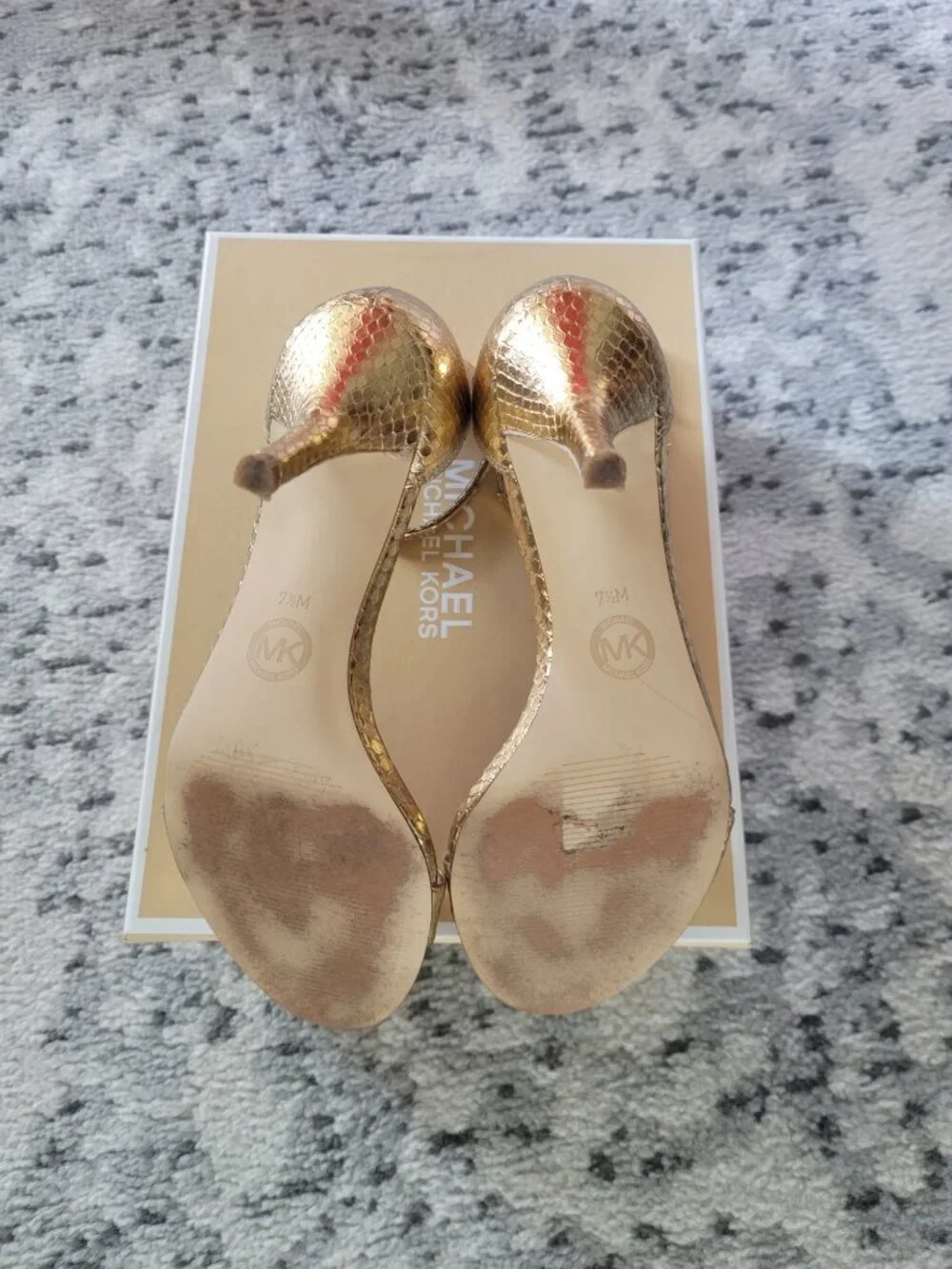 Michael Kors Kristen Mid Metallic Leather Shoes (Size 7.5M)